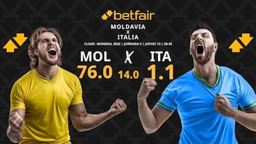 Moldavia vs. Italia: horario, dónde ver, pronósticos y clasificación