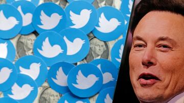 FILE PHOTO: Elon Musk photo, Twitter logos and U.S. dollar banknotes are seen in this illustration, August 10, 2022. REUTERS/Dado Ruvic/Illustration//File Photo