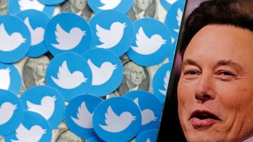 FILE PHOTO: Elon Musk photo, Twitter logos and U.S. dollar banknotes are seen in this illustration, August 10, 2022. REUTERS/Dado Ruvic/Illustration//File Photo