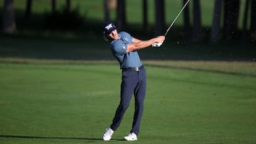 Jake Knapp of the United States plays a shot on the 12th hole during the second round of THE CJ CUP Byron Nelson