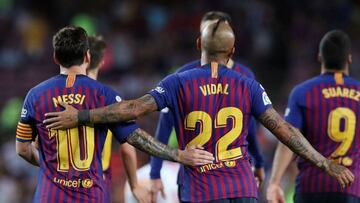 Arturo Vidal juega más partidos que Messi en el Barcelona