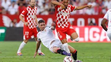 Carmona, ante el Girona.