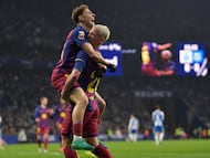 A pair of late goals from Barcelona saw them take a hard-fought victory against their local rivals.