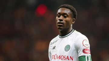 ISTANBUL, TURKEY - JANUARY 7: Marlos Moreno of Konyaspor looks on during the Turkish Super League match between Galatasaray and Konyaspor at Rams Park on January 7, 2024 in Istanbul, Turkey. (Photo by Ahmad by Mora/Getty Images)