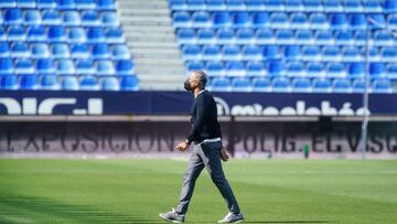 Sergo Pellicer el d&iacute;a de su expulsi&oacute;n en La Rosaleda contra el Girona.