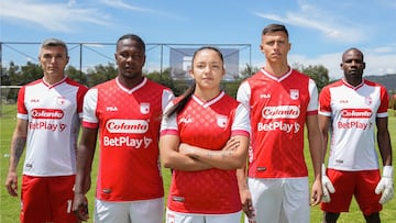 Nueva indumentaria de Independiente Santa Fe para la temporada 2024.