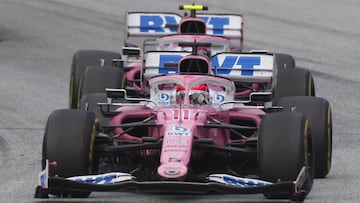 Sergio P&eacute;rez y Lance Stroll (Racing Point RP20). Estiria, F1 2020. 