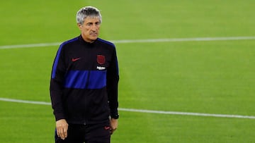 Quique Seti&eacute;n antes del Real Betis-FC Barcelona