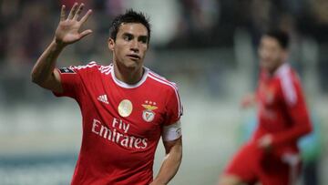 Nico Gaitán con el Benfica.