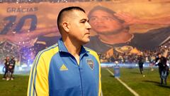 AME9040. BUENOS AIRES (ARGENTINA), 25/06/2023.- Fotografía cedida por la Prensa de Boca Juniors de Juan Román Riquelme durante su partido despedida, hoy en Buenos Aires (Argentina).