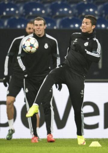 Entrenamiento del Real Madrid en Gelsenkirchen, Cristiano Ronaldo