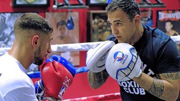 Samuel Carmona entrenando con Carlos Formento.