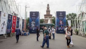 Ambiente de Champions en las calles de Milán