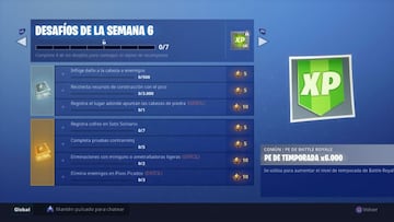 Los desaf&iacute;os de la Semana 6 de la Temporada 5 del Pase de Batalla de Fortnite Battle Royale