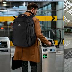 La mochila antirrobo para ordenador con un bolsillo oculto en la espalda