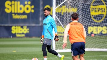 David Gil en un entrenamiento en la Ciudad Deportiva Bahía de Cádiz.