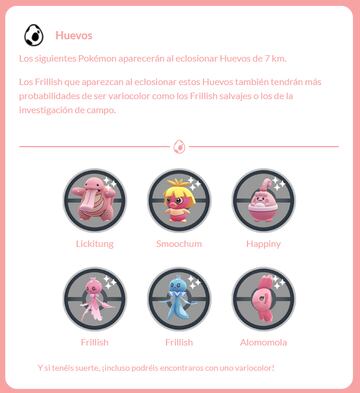 pokémon go evento san valentín 2023 huevos