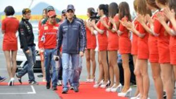 EL M&Aacute;S ATREVIDO. Pastor Maldonado, en primer t&eacute;rmino, es el piloto de F-1 que m&aacute;s posiciones ha remontado tras las salidas en 2013. 
 