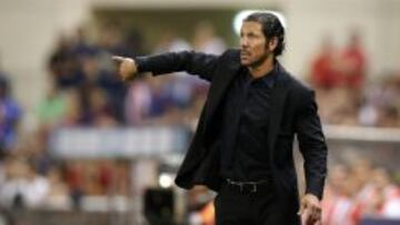 Simeone, durante el partido.