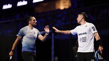 Pablo Lijó y Maxi Arce en el partido de hoy.