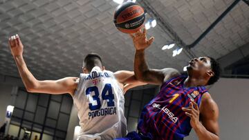 El pívot azulgrana Kevin Seraphin , descartado para el encuentro de mañana frente al Iberostar Tenerife.