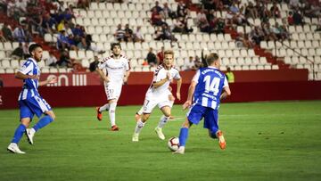 Imagen del partido entre el Albacete y el Deportivo de la Coruña.