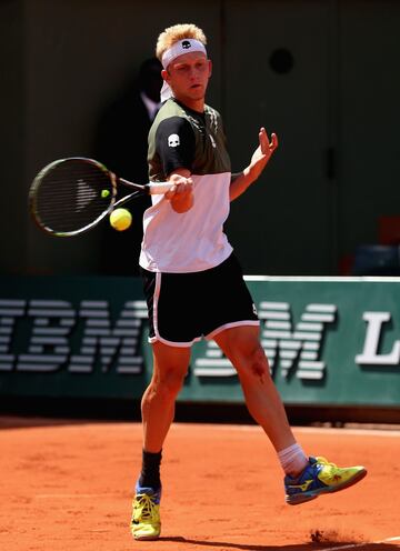 Davidovich durante la semifinal de Roland Garros en junio de 2017 frente al australiano Alexei Popyrin