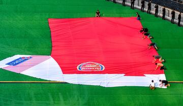 La capital de Azerbaiyán acogerá la final de la Europa League entre el Chelsea y el Arsenal Y ya está preparándose para el partido que se disputará mañana en el Estadio Olímpico de Bakú.