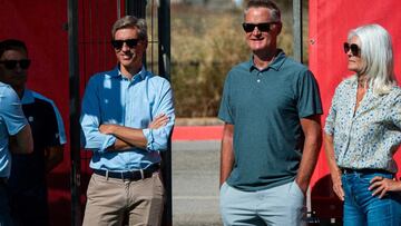 El accionista del Real Mallorca, Steve Kerr visita la Ciudad Deportiva mallorquinista.