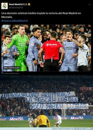 Las memes inundan las redes tras la polémica en Mestalla