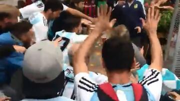 El cántico de los argentinos en Moscú dedicado a Chile