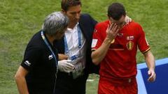Vermaelen se retira lesionado con Bélgica durante el Mundial.