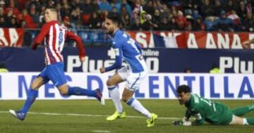 Fernando Torres marca el 2-0 para el Atlético de Madrid ante el Leganés.