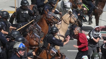 Protestas anti ICE en Los Angeles.