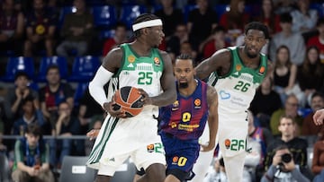 Kendrick Nunn, base del Panathinaikos, contra el Barcelona.