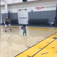 El vídeo más tierno de Draymond Green entrenando con su hijo