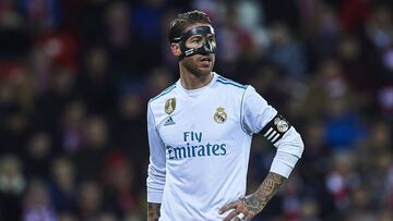 Sergio Ramos, expulsado ante el Athletic.