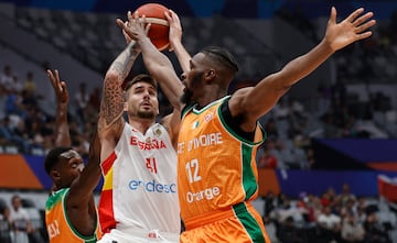 La selección española de baloncesto vence en su debut en el Mundial ante Costa de Marfil.