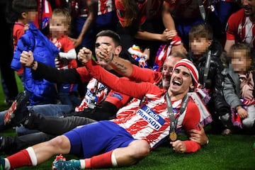 Antoine Griezmann y su padre Alain Griezmann.