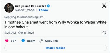 Timothée Chalamet just rocked a new look and fans are freaking out