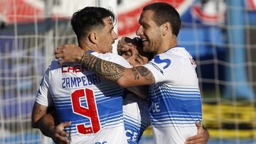 Futbol, Universidad Catolica vs Deportes La Serena.
Décimoseptima fecha, campeonato nacional 2020.
El jugador de Universidad Catolica Edson Puch celebra despues de convertir un gol contra Deportes La Serena durante el partido de primera division realizado en el Estadio San Carlos de apoquindo de Santiago, Chile.
01/11/2020
Jonnathan Oyarzun/Photosport
Football, Universidad Catolica vs Deportes La Serena.
17th date, 2020 National Championship.
Universidad Catolica's player Edson Puch celebrates after scoring against Deportes La Serena during the first division football match held at the San Carlos de apoquindo stadium in Santiago, Chile.
01/11/2020
Jonnathan Oyarzun/Photosport
