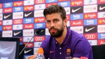 Gerard Piqué, en rueda de prensa.