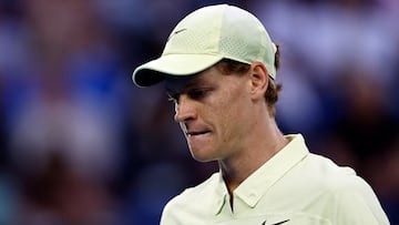 Tennis - Australian Open - Melbourne Park, Melbourne, Australia - January 16, 2025 Italy's Jannik Sinner during his second round match against Australia's Tristan Schoolkate REUTERS/Tingshu Wang