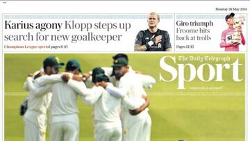 Portada del Daily Telegraph del 28 de mayo de 2017.