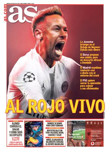 Las portadas de AS de agosto