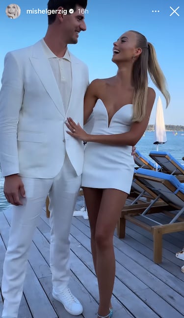 Así ha sido la preboda de Courtois y su prometida en Cannes