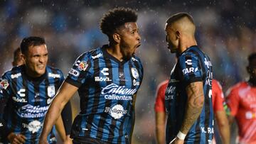 during the game Queretaro vs FC Juarez, corresponding to the 16th round match of the Torneo Guard1anes Clausura 2021 of the Liga BBVA MX, at La Corregidora Stadium, on April 25, 2021.
 
 &amp;lt;br&amp;gt;&amp;lt;br&amp;gt;
 
 durante el partido Queretaro