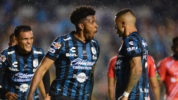during the game Queretaro vs FC Juarez, corresponding to the 16th round match of the Torneo Guard1anes Clausura 2021 of the Liga BBVA MX, at La Corregidora Stadium, on April 25, 2021.
<br><br>
durante el partido Queretaro
