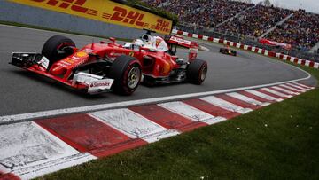 Sebastian Vettel durante el GP Canadá 2016.