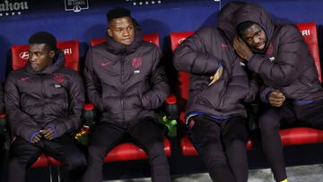 01/12/19 PARTIDO DE PRIMERA DIVISION
ATLETICO DE MADRID - BARCELONA
BANQUILLO ARTURO VIDAL ANSU FATI UMTITI